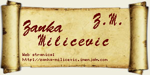 Žanka Milićević vizit kartica